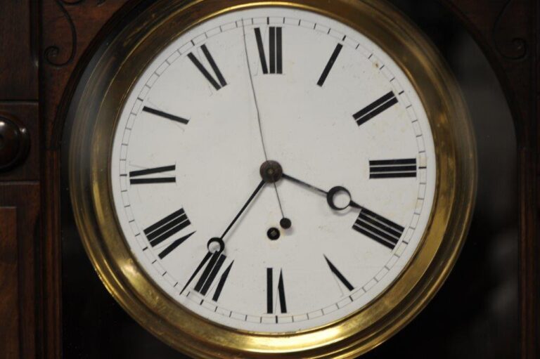19th-c. Mahogany Grandfather Clock